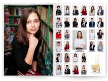 Выпускной альбом для 9 и 11 класса Акварель ваша школа на обложке Москва Санкт-Петербург заказать выпускной альбом